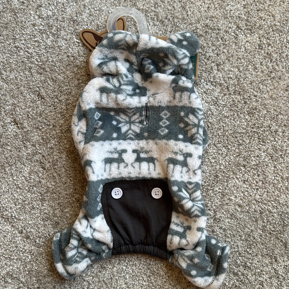 NWT Pup Crew Onesie with Ears, Size XS